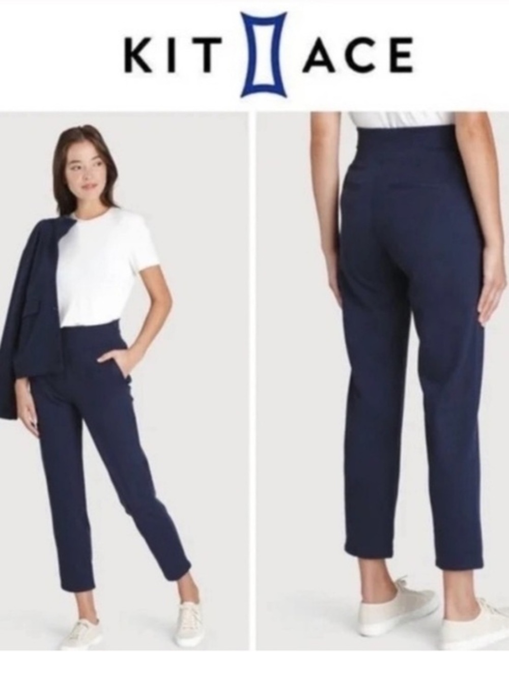 Kit and Ace Navy Lululemon’s Cropped High-Rise Pants